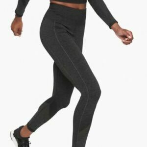 Athleta Black/Grey Caliber Seamless 7/8 Leggings